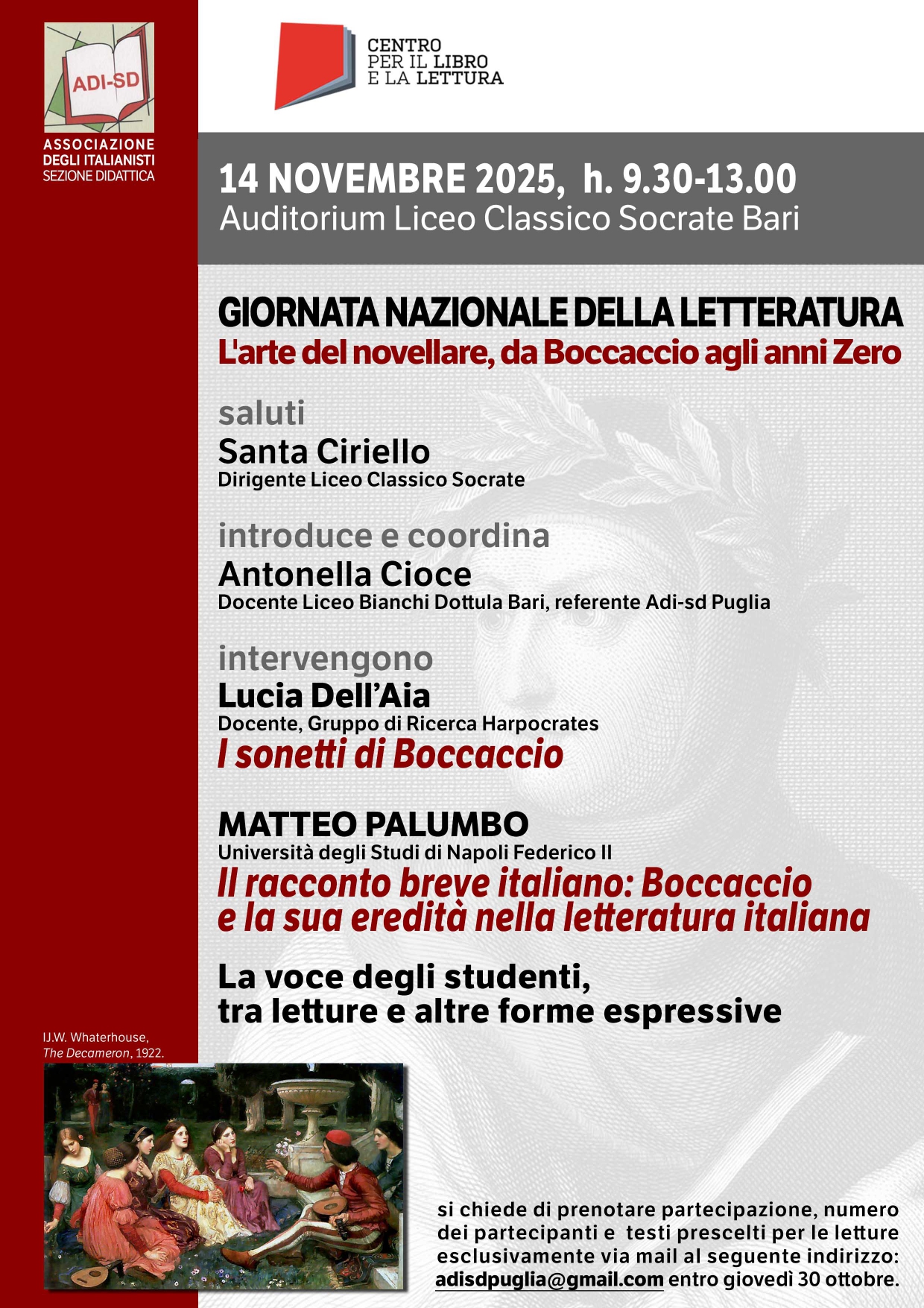 locandina giornata nazionale della letteratura