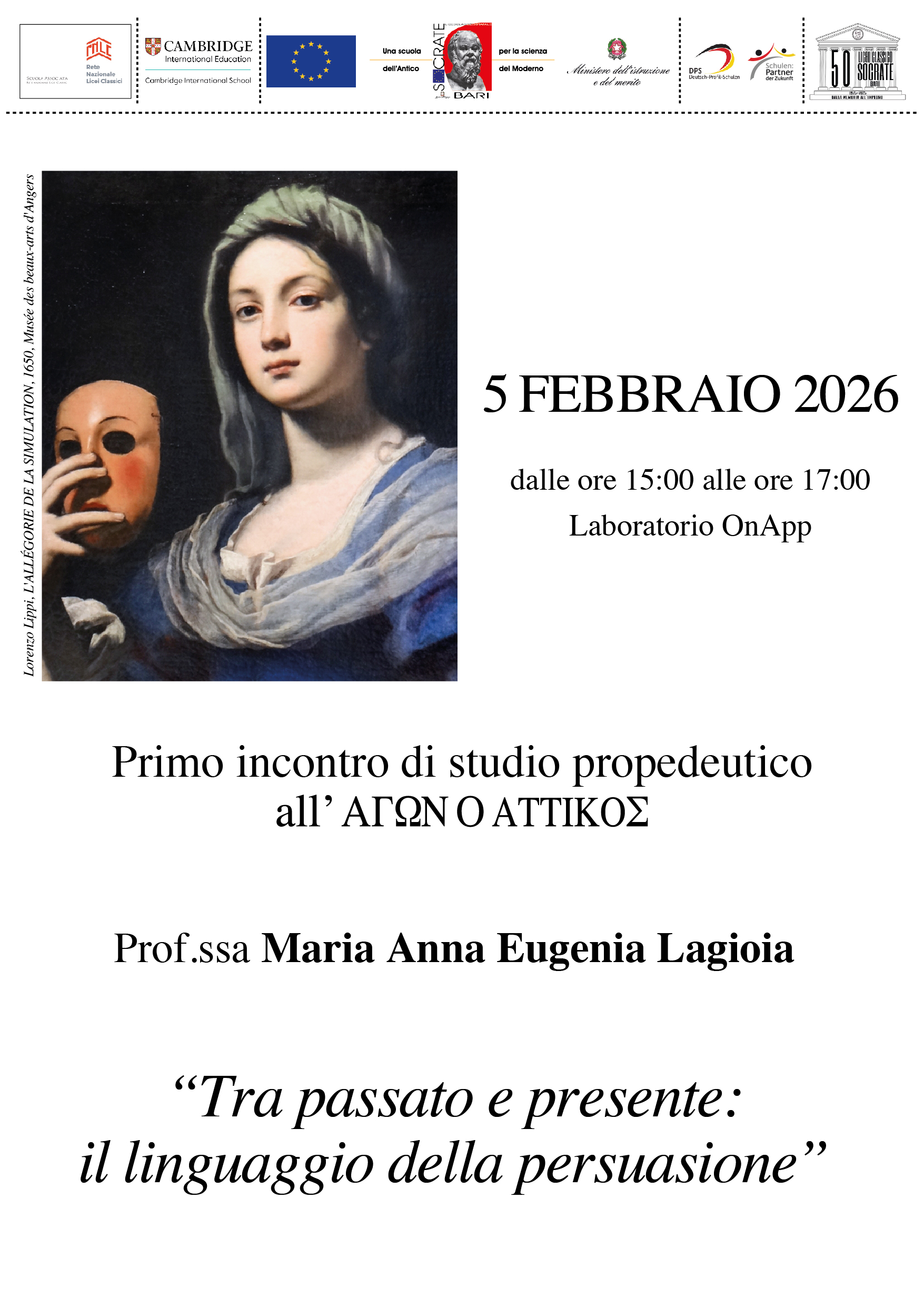 locandina I incontro di studio premio Lugarà